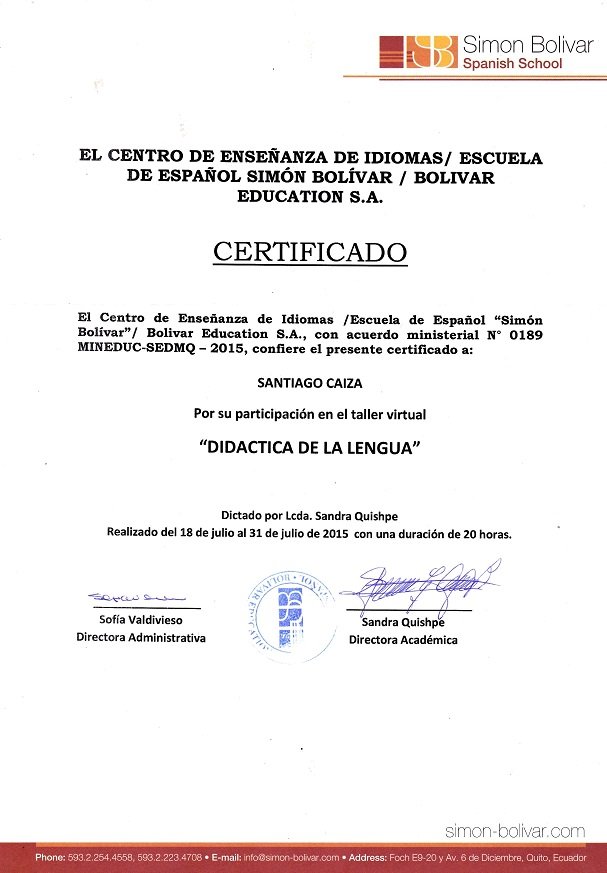 certificado académico